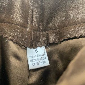 Leather lined dress pants